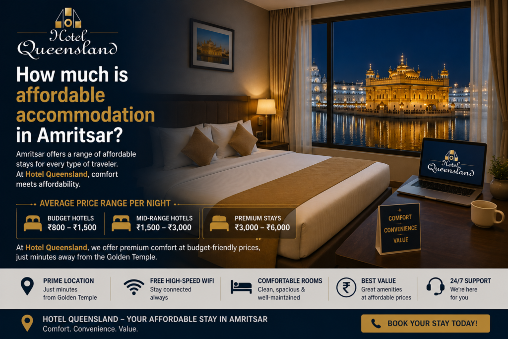 How much is affordable accommodation in Amritsar