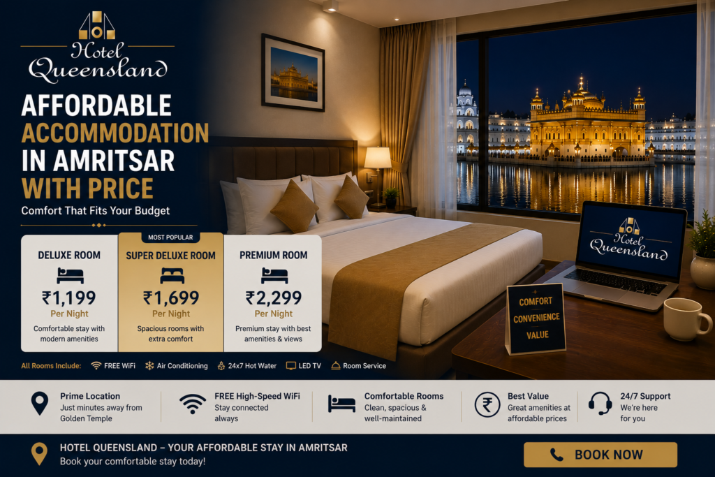Affordable accommodation in Amritsar with price
